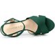 thumbnail image 4 of Sandalias Tacón Grueso Correa De Tobillo Plataforma Para Mujer Verde 36, 4 of 7