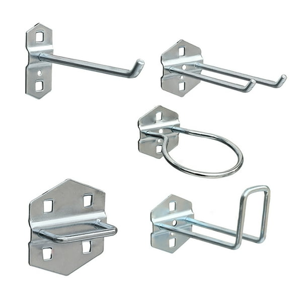 1 set / 5pcs Pega de clavija Surtido de gancho Organizador de hierro Herramienta Herramienta Percha de pared