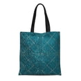 thumbnail image 1 of JSDART Sac Fourre-Tout en Toile Style Western Turquoise et Or Couture Mode Maison Sac Réutilisable Faux Sac à Provisions Épaule, 1 of 1