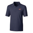 thumbnail image 2 of Men's Cutter & Buck  Navy Dayton Flyers Vault Forge Pencil Stripe Stretch Polo, 2 of 3