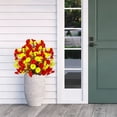 thumbnail image 7 of Artificial Fall Morning Glory Flowers With Ground Stake, Orange Red Yellow Autumn Garden Flower Decor For Yard Patio Porch Cemetery Thanksgiving, 7 of 7