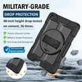 thumbnail image 5 of SUPNICE Case for Samsung Galaxy Tab A9 Plus 11 Inch 2023 (SM-X210/X216/X218), Heavy Duty Shockproof Case with [360° Rotating Stand][Hand Strap][Shoulder Strap] for Samsung Tab A9+/A9 Plus 11", Black, 5 of 9