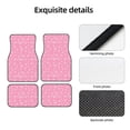 thumbnail image 4 of Honeii Snowflake pink backgrounds Print Car Foot Mat Four-Piece Set - Front & Rear Universal Car Floor Mats for SUVs, Trucks, Sedans, 4 of 7