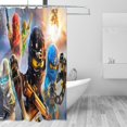 thumbnail image 3 of Ninjago Shower Curtain Sets, Funny Bathroom Shower Curtains, Waterproof Fabric for Bathroom Decor Bathtub with 12 Hooks 72x72in, 3 of 8