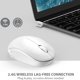 thumbnail image 3 of Ratón Inalámbrico de 1000 DPI, Mouse Móvil con Receptor USB, Botones Silenciosos, Adecuado para Computadora Portátil, Computadora de Escritorio blanco CUTICAT ratón de computadora ratón inalámbrico, 3 of 8
