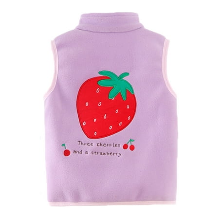 

NECHOLOGY Toddler Babys Girls Boys Cartoon Car Warm Thick Spring Winter Sleeveless Vest Clothes Youth Warm Coat Outerwear Purple 3-4 Years