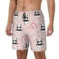 thumbnail image 1 of Gaeub Cute Cartoon Panda Print Mens Swim Trunks with Compression Liner,Board Shorts Quick Dry,Beach Swimwear with Pockets-3X-Large, 1 of 6