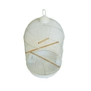 YML A1564 Bar Spacing Round Bird Cage, White, Small