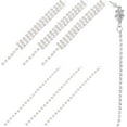 thumbnail image 1 of 1 caja de 16 piezas de 2 estilos de accesorios para aretes de cadena, dijes colgantes para aretes, cadenas de diamantes de imitación de plata, dije de cadena larga con borla, 1 of 9