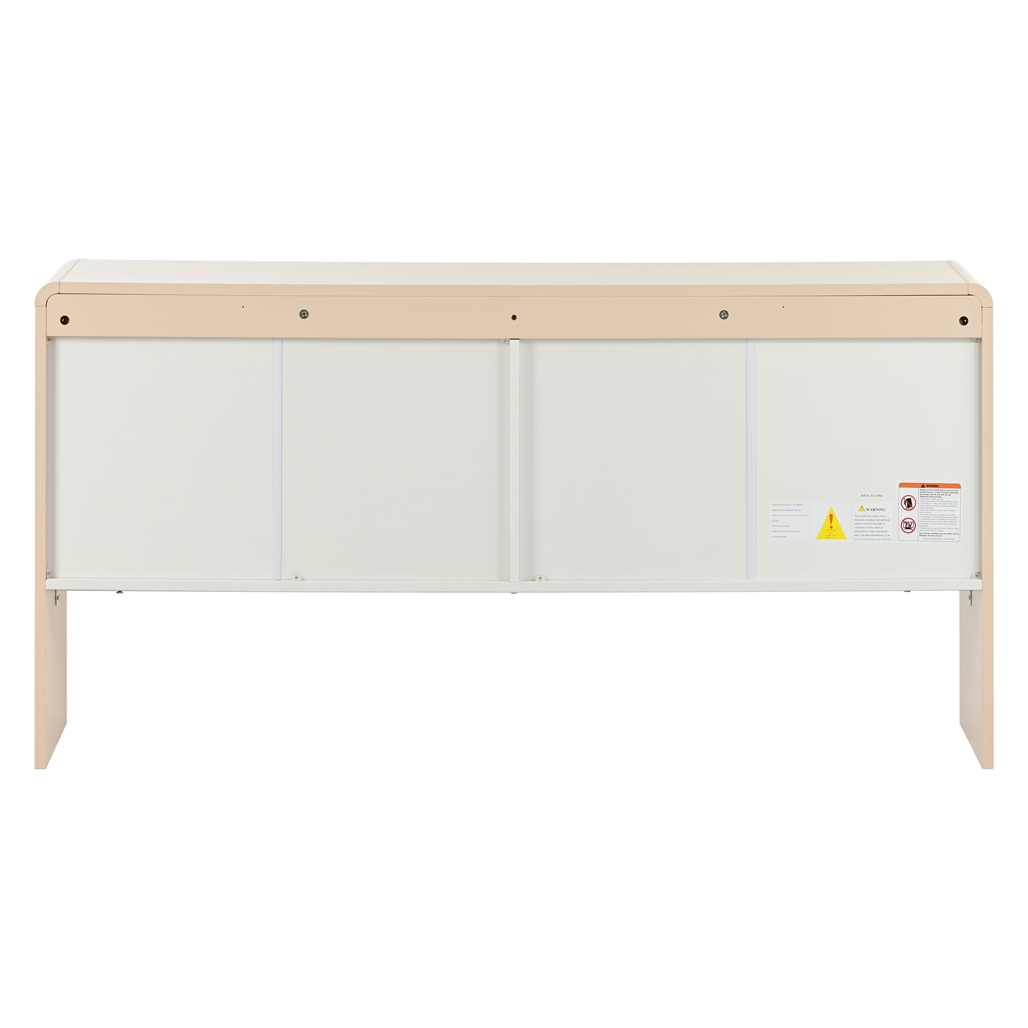 Kadyn 60"L Large Storage Space Sideboard, Sideboard Buffet Cabinet with 4 Doors, Floor Storage Cabinet for Living Room, Apricot Cream Kadyn 60"L Large Storage Space Sideboard, Sideboard Buffet Cabinet with 4 Doors, Floor Storage Cabinet for Living Room, Apricot Cream