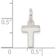 thumbnail image 5 of Sterling Silver Letter T Initial Charm Made In Thailand qc8460t, 5 of 6