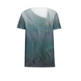 thumbnail image 4 of Fiudx Camisas de Mujer Camiseta de Manga Corta con Estampado de Primavera/Verano para Mujer, Camiseta Informal con Botones Estampados, 4 of 4