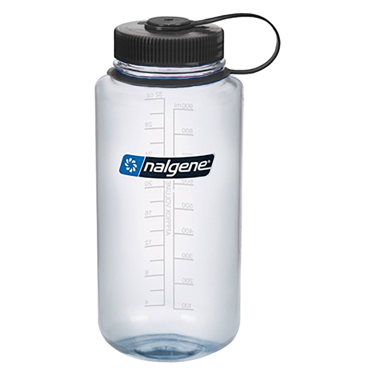 Nalgene Wide Mouth Bottle 32 oz., Clear w/ Black Cap