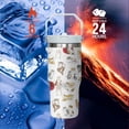 thumbnail image 3 of 30oz Cat Tumbler with Handle and Flip Straw, Stainless Steel Insulated Cup, Travel Coffee Mug Water Bottle, Birthday Mothers Day Chritmas Gifts for Women Animal Lovers, 3 of 6