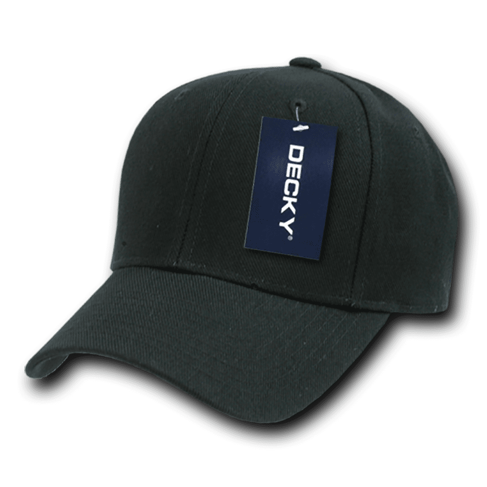 DECKY Classic Plain Fitted Pre Curved Bill Baseball Hats Hat Caps Cap