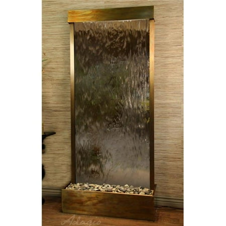 Adagio TRF1041 Tranquil River Flush Mount Free Standing Fountain - Rustic Copper-Bronze-Mirror