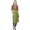 thumbnail image 2 of Phagun Cotton Straight Kurti Tunic With Front Button Casual Kurta, 2 of 8
