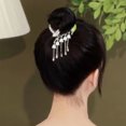 thumbnail image 3 of YAOBAMM Pince à Cheveux Décorative en Strass Fausse Perle avec Clochette à Fleurs, Pince à Viande, Pince à Cheveux, Accessoire de Mode, 3 of 6