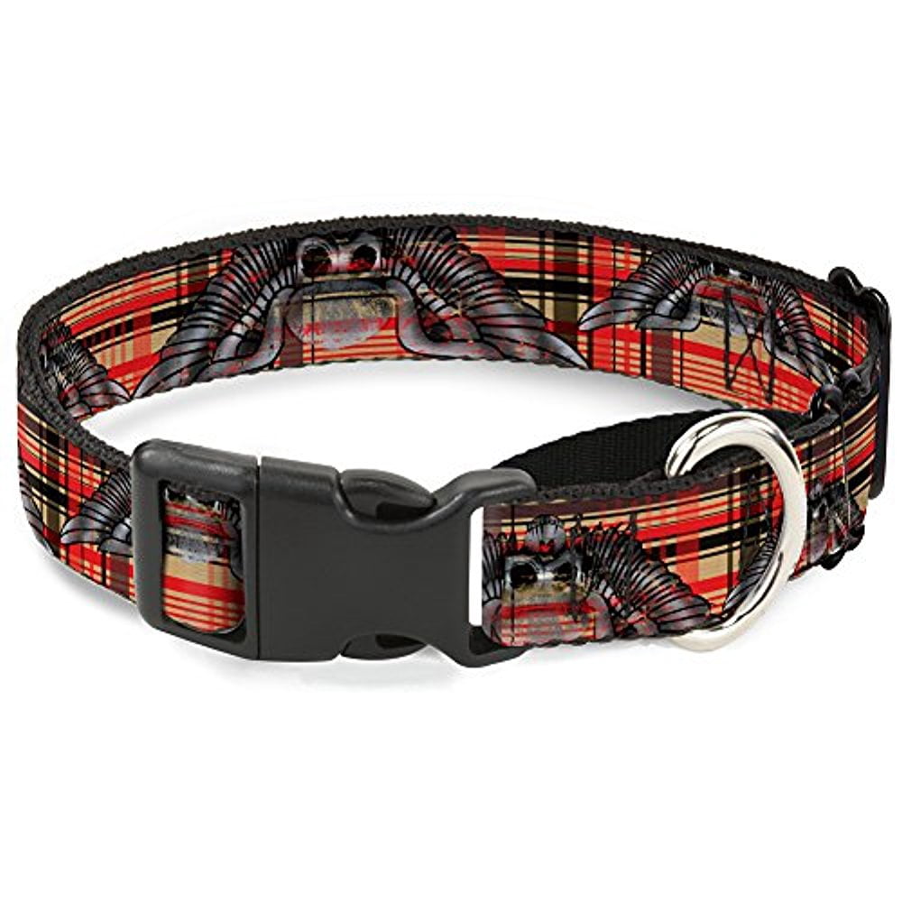 Buckle-Down MGC-W30901-L Irish Skulls Plaid Martingale Dog Collar