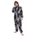 thumbnail image 5 of Soft Big Kids Onesie Pajamas Cozy Loose-Fit Jumpsuits for kids with Pockets for Christmas Lounge & Play Pink and Cyan Butterflies, 5 of 8