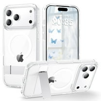GAOBAO Magnetic for iPhone 17 Pro Max Case, Drop Protection with Stand Shockproof Slim Clear Protective Cover for iPhone 17 Pro Max 6.9", White