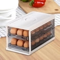 thumbnail image 5 of Double Layer Egg Container Egg Tray Holder Drawer Type Structure for Neat Storage in Kitchen Refrigerator, 5 of 8