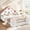 White + Pink, variant on DTTRA Full Size Upholstered House Floor Bed with Soft Teddy Fleece, Padded Guardrails and Embroidered Details, Beige + Brown