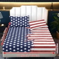 thumbnail image 2 of COEQINE King Size Sheet Set Soft Wrinkle Free 3 Pieces Bed Sheets Set with Deep Pocket Bedsheet & Pillowcases Home Decor for King Size Bed for Patriotic Decor, American Flag Splash, 2 of 5