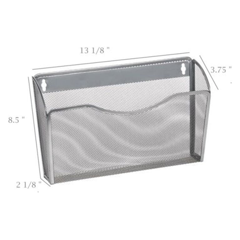 Ybm Home Single Pocket Office Mesh Wall Mount Hanging File Holder 12 In. H 10 In. L 4.5 In. W 2 Pack - View #9