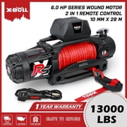 X-BULL High Speed Electric Winch XRS 13000LBS 12V Synthetic Rope SUV Jeep Truck 4WD 2 in 1 Wireless Remote