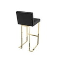 thumbnail image 6 of Pangea Home Dexter 30" Modern Faux Leather & Polished Steel Bar Stool in Black, 6 of 20