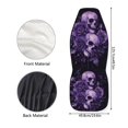 thumbnail image 7 of Yuyamidu Purple Skull Rose Car Front Seat Covers Elastic Fabrics Universal Front Seat Cover Removable Automotive Accessories Easy Installation Suitable for Cars, SUV and Trucks, 7 of 7