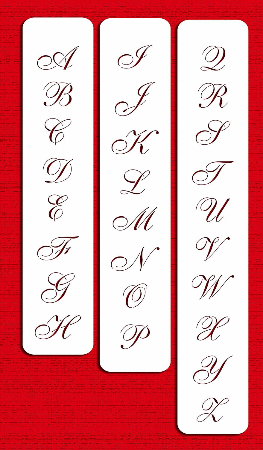 designer stencils C106 1.25inch Contemporary Monogram Letters Cake Stencil Beige/semi-transparent 