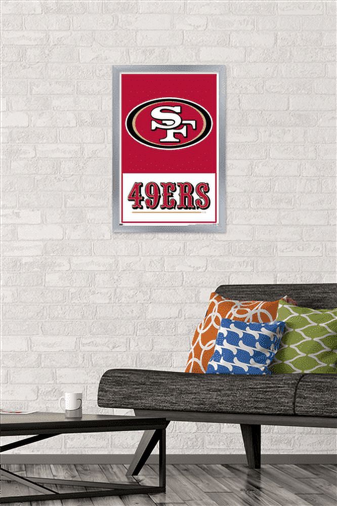NFL San Francisco 49ers - Logo 21 Wall Poster, 14.725" x 22.375", Framed
