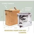 thumbnail image 4 of Lunch Poche | Adult Lunch Bag | Eco-Friendly, Washable & Stylish | Removable Insulated Insert | PVC, Phthalate, Lead & BPA Free (Kraft, Paper), 4 of 5