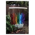 thumbnail image 2 of Cohasset Tumbled Glass Wind Chime - Rainbow Wave Design - Recycled Glass and Driftwood - LGBTQ Pride, Yard/Garden Art, Chakras, Mobile, Window Art, 2 of 5