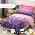 thumbnail image 6 of PERFEMET 4-Pcs Toddler Bedding Set with Sheets Set Gradient Pink Purple Star Toddler Comforter, Colorful Rainbow Reversible Design Toddler Bedding, Ultra Cozy Microfiber, Pink Purple, 6 of 7
