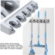 thumbnail image 3 of Soporte para escobas de pared con 5 ranuras y 6 ganchos multitarea, 3 of 5