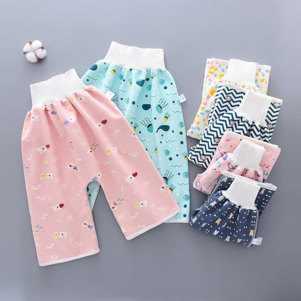 Moon, M: for 0-4 Years Old Adya Comfy Childrens Diaper Skirt Shorts Waterproof and Absorbent Shorts For Baby 