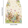 thumbnail image 4 of zhangmingg Easter Table Runner with Watercolor Bunny and Eggs Design for Holiday Dining Kitchen, 4 of 6