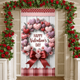 thumbnail image 6 of Colorful Hearts Valentine's Day Banner Floral Decor Heart Backdrop Pink Purple Red Ribbon Bow Romantic Background for Valentine's Day Party Romantic Date Photo Shoot, 6 of 9