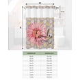 thumbnail image 6 of No Hook Shower Curtain with Snap in Liner, Spring Vintage Pink and White Daisy Purple Texture Hotel Shower Curtains for Bathroom, Washable Shower Curtain Liner Set with Mesh Top Window, 36"x78", 6 of 6