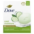 thumbnail image 1 of Dove Beauty Bar Cool Moisture effectively washes away dirt while locking in moisture (12 Bars), 1 of 7