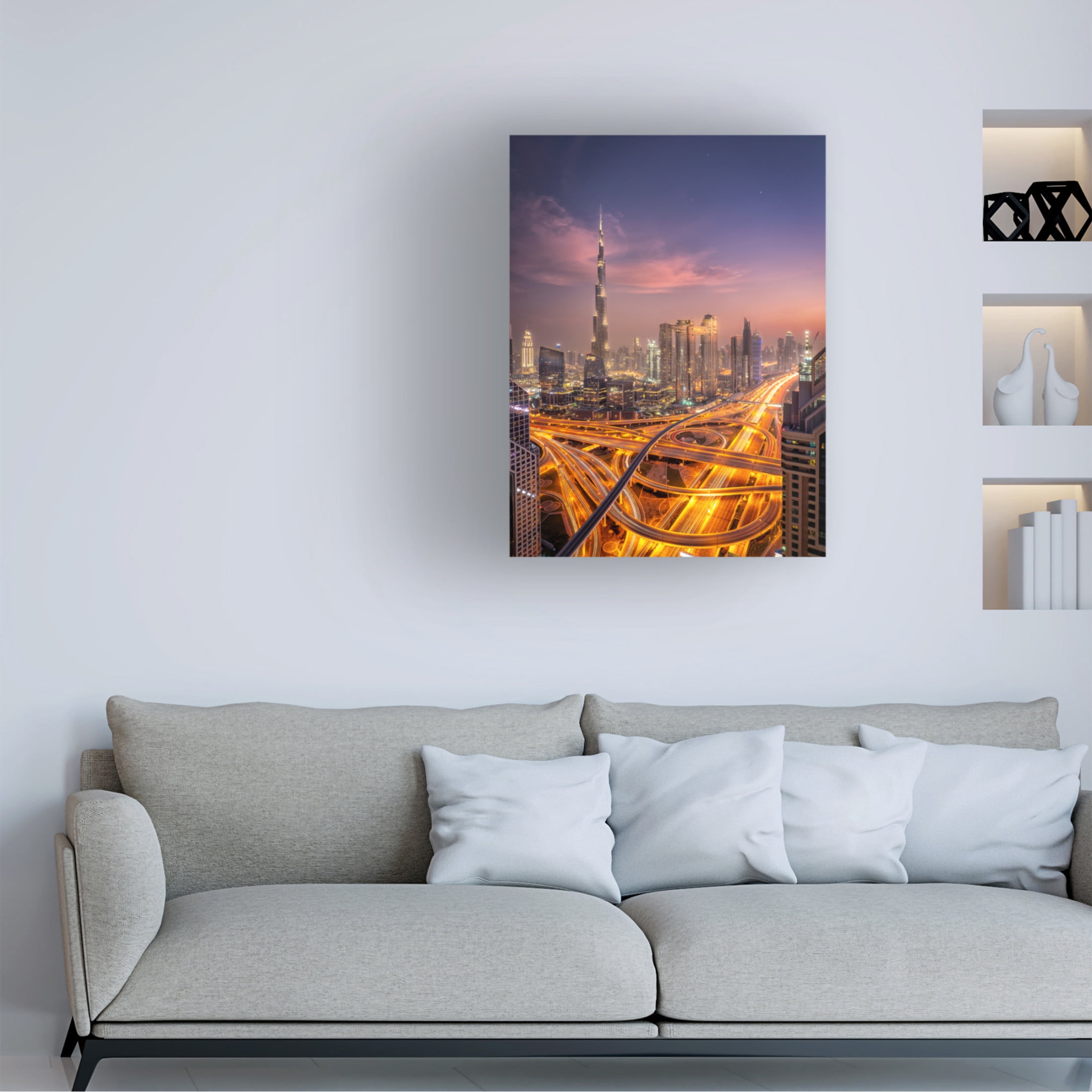 Canvas Wall Art - Alvaro Perez Aamp 'City Of Giants' Wall Art for Living Room, Bedroom, or Office Décor by Trademark Fine Art - 35 x 47 Inches