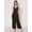 Black, variant on HERE&NOW Women's Solid Jump Suit Dress Ankle Length Strappy Deep Neck Summer Wear Slip On Attched Top And Bottom Set