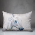 thumbnail image 3 of Creative Products Painterly Blue Horse 20 x 14 Spun Poly Pillow, 3 of 3