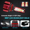 thumbnail image 2 of For Mitsubishi Outlander 2003 2004 LED Headlight Bulbs 9007 HB5 High and Low Beam 2pcs, 2 of 10