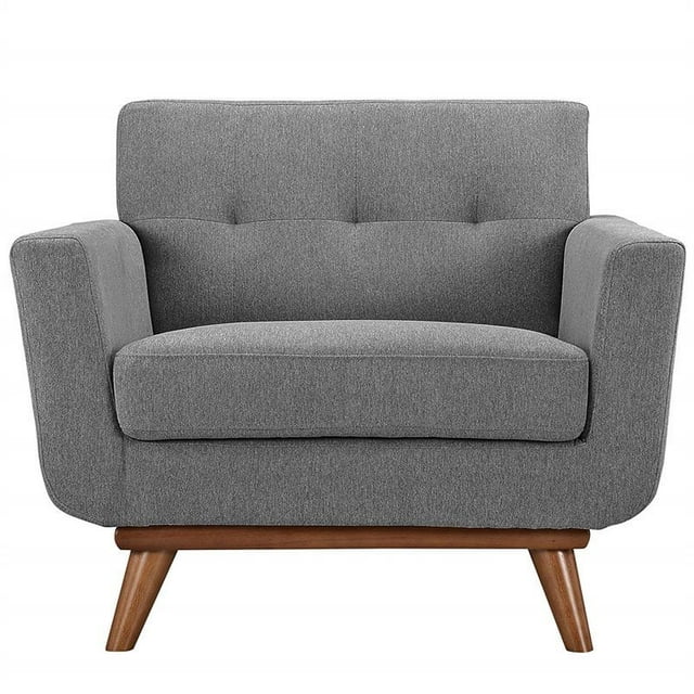 Hawthorne Collections Chaise d'Appoint Rembourrée en Gris Expectative