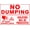 Warning Sign 5, variant on No Dumping Allowed Vintage Warning Tin Sign - 8"x12" Metal Sign, Wall Decor for Home, Farm, Bar, Coffee Shop, Club