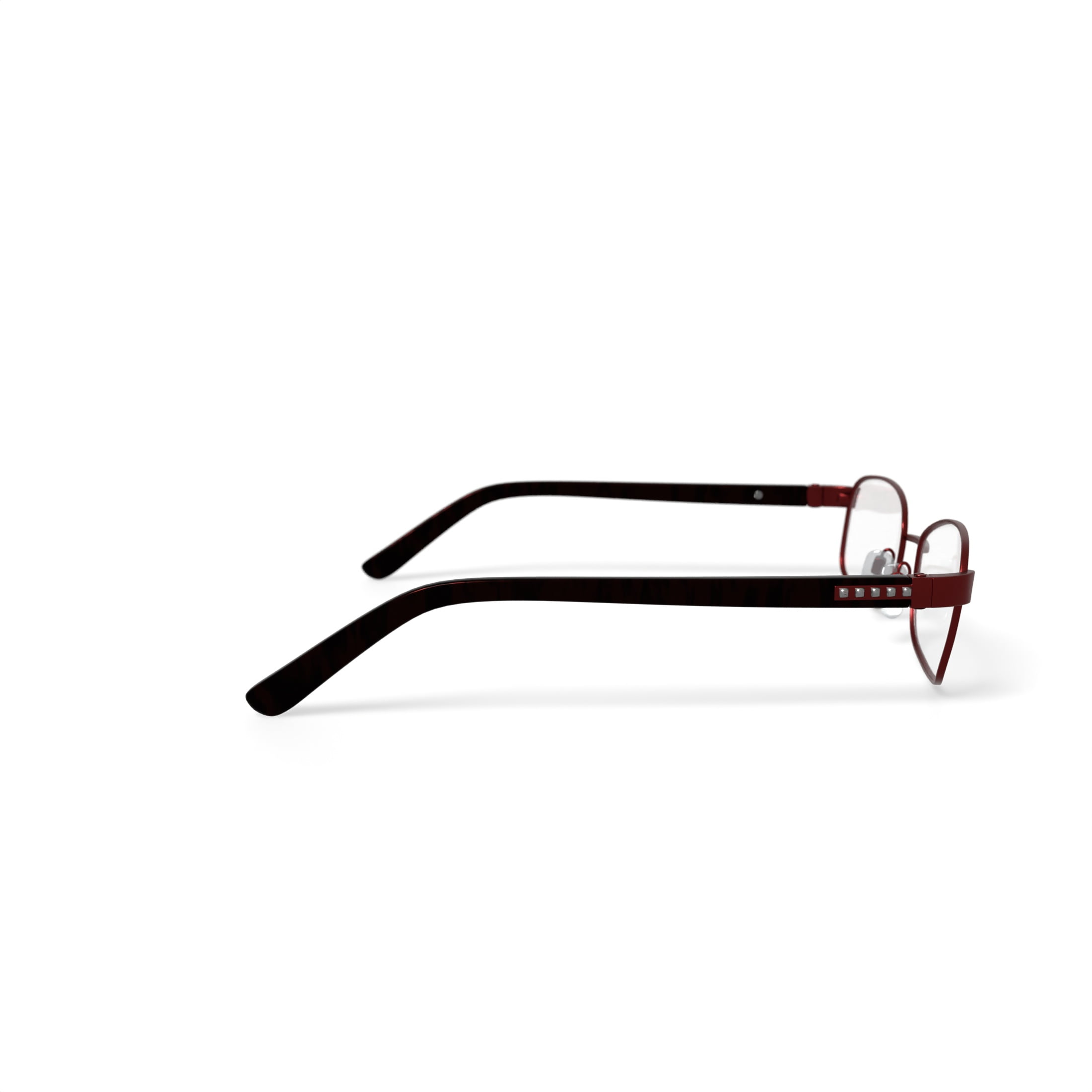 Visage Women's E214 Rectangular Prescription Eyeglasses with Case, Red